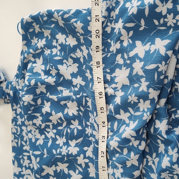 Sandra Darren Sundress Midi Easter Spring Summer Blue & White Flowers Casual - Picture 9 of 12